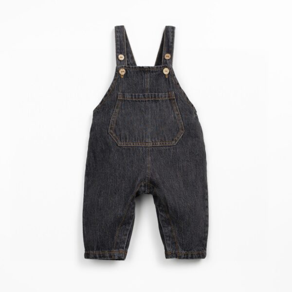 Salopette in denim di cotone con spalline regolabili