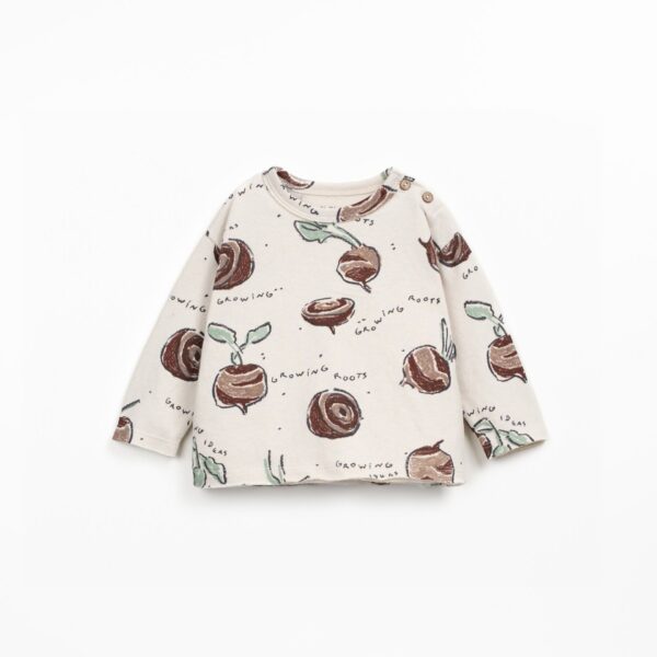 T-shirt con dettagli taglio vivo